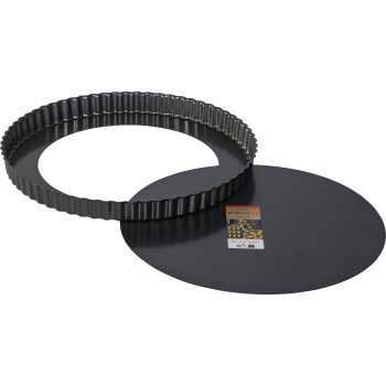 De Buyer Nepiedegoša tartes forma ar noņemamu pamatni 32cm Antracīts