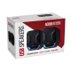 Audiocore AC865 B 2.0 Computer Speakers 6W USB 3.5mm with LED, Black