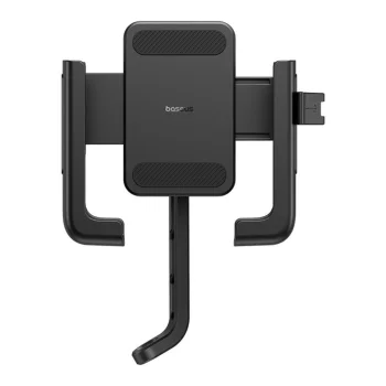 Baseus GoTrip Motorcycle Phone Holder  Mirror, with Shock Absorption - Black