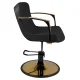 Gabbiano Bolonia Hairdressing Chair Black with Gold Base