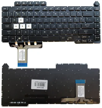 Keyboard for ASUS ROG Strix G15 G513, G533, RGB Backlight, US