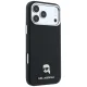 Karl Lagerfeld Grained Karl Head Metal MagSafe Case for iPhone 18 Pro / 17 Pro - Black