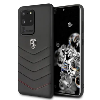 Ferrari Samsung Galaxy S20 Ultra Case Heritage Quilted, Black