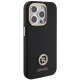 Guess iPhone 15 Pro Max Case Silicone Logo Strass 4G, Black