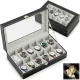 Watch Box for 12 Watches Massido MS-710, Black, Beige