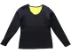 Women\'s Neoprene Fitness Long Sleeve Shirt, Black, XXL