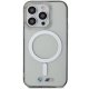 BMW iPhone 14 Pro Case Silver Ring MagSafe, Transparent