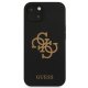 Guess iPhone 13 / 14 / 15 Case Silicone 4G Logo, Black
