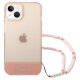 Guess Translucent Pearl Strap Case for iPhone 14 Plus - Pink
