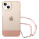 Guess Translucent Pearl Strap Case for iPhone 14 Plus - Pink