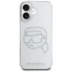 Karl Lagerfeld IML Rhinestones Karl Head Case for iPhone 16 Clear