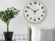 Wall Silent Round Clock 30 cm, Silver
