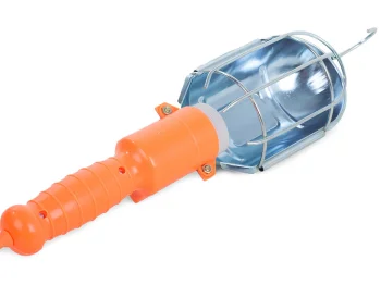 Workshop Lamp with Hook and 5m Cable, 230V, E27, Orange