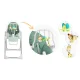 Nukido Belo Multifunctional High Chair with Tray, Bouncer & Toy Bar, Green