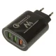 Maclean MCE479 B Wall Charger 3x USB Qualcomm Quick Charge 3.0, Black