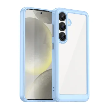 Outer Space Hybrid Case with Gel Frame for Samsung Galaxy S25, Blue
