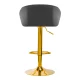 4Rico QS-B16G Bar Stool, Grey Velvet