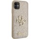 Guess iPhone 11 / Xr Case Glitter Script Big 4G, Gold