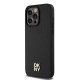 DKNY iPhone 15 Pro Max Case Leather Monogram Pattern MagSafe, Black