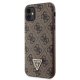 Guess iPhone 11 / XR Case Crossbody 4G Metal Logo, Brown