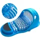 Shower Foot Scrubber Brush with Pumice Stone, Blue