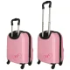 Kids Carry-On Luggage Hard Shell Travel Suitcase Cat, Pink