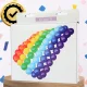Amscan Rainbow Latex Balloon Set, 77 Pcs, 13 cm, with Ribbon and Stickers
