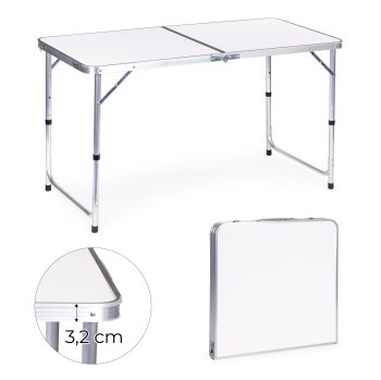 MultiGarden GMFC-FY12060 Folding Camping Table 120x60 cm, White