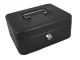 Malatec Metal Cash Box Safe for Money and Documents, Black