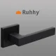 Ruhhy 00021937 Internal Door Handle Set with Escutcheon, Matte Black