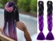 Synthetic Ombre Braiding Hair Extensions, Colorful Violet