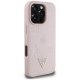 Guess Grained Hot Stamp Peony MagSafe Case for iPhone 16 Pro, Pink