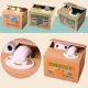 Interactive Cat Piggy Bank, Meowing Coin Stealer
