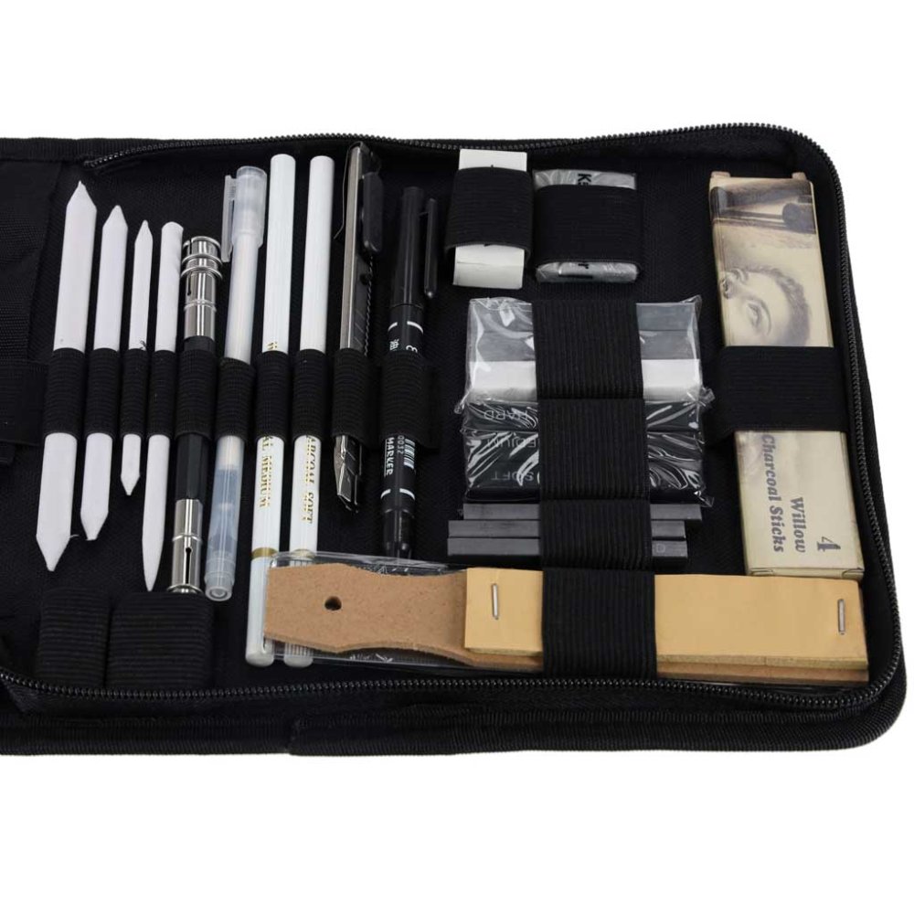 Professional Sketching & Drawing Pencil Set 54-Piece Art Kit with Sketch Pad Case (2)
