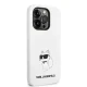 Apple iPhone 14 Pro 6.1\'\' Karl Lagerfeld Silicone Choupette MagSafe Case Cover (KLHMP14LSNCHBCH), White