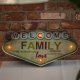 Светодиодная Ретро Вывеска Welcome Family от Forever Light