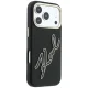 Karl Lagerfeld Smooth Big Resin Signature Logo Case for iPhone 18 Pro / 17 Pro, Black