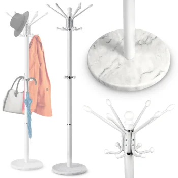 Massido 684301 Freestanding Coat Rack with Marble Base