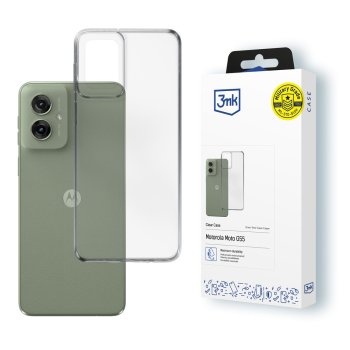 3Mk Protection Clear Case for Motorola Moto G55 5G, Transparent