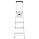 Step Ladder Hailo L51 StandardLine, 4 Steps, 150 kg Capacity, Silver