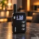 Mini walkie-talkie with 16 channels and USB-C charging, black, 1 unit