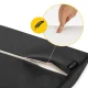 4FIZJO Lumbar Half-Roll Bolster for Rehabilitation and Massage, 40x25x5 cm, Black