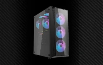Darkflash DK352 Plus PC Case with 4 ARGB Fans, Black