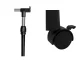 Rolling Clothes Rack, Adjustable Height, Black