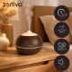 Ultrasonic Air Humidifier and Aroma Diffuser Zortiva 400ml with Remote, Dark Brown