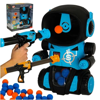 Arcade Target Shooting Robot Game with 2 Guns and Foam Balls