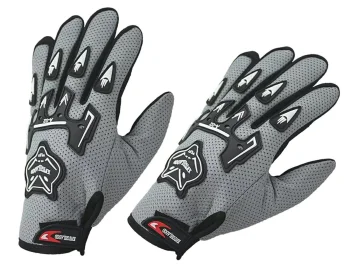 Motorcycle Gloves AG222B, Size L, Grey