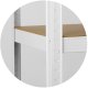 Humberg 4844 Metal Storage Shelving Unit, 180 x 90 x 30 cm, White