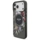 Guess IML Flowers Pearl Strap MagSafe vāciņš iPhone 17 Pro Max — melns | Phone Case Cover