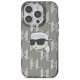 Karl Lagerfeld iPhone 16 Pro Case IML Karl Head Electroplated, Black